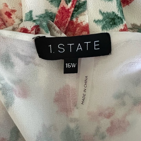 1 State Floral Print Wrap Dress Size 16w - Picture 6 of 9